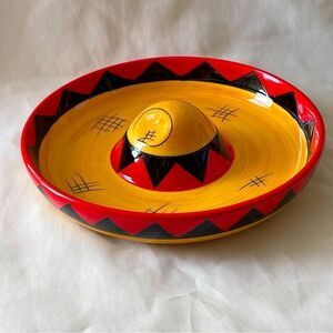 Clay art sombrero dip dish